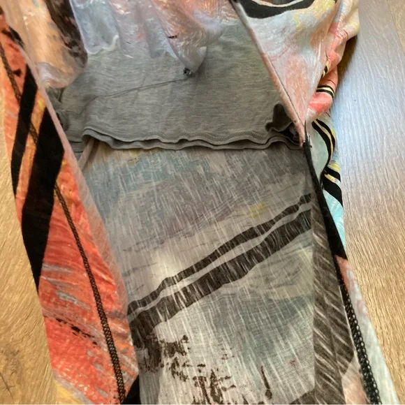 Rachel Roy Abstract Print Maxi Dress - Black and Multicolor Lined Size Medium - Picture 15 of 16